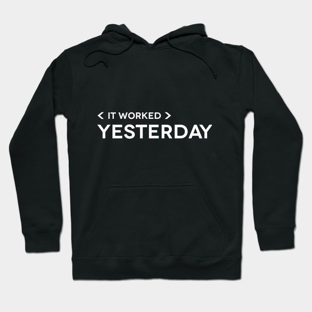 It worked yesterday Hoodie by mangobanana